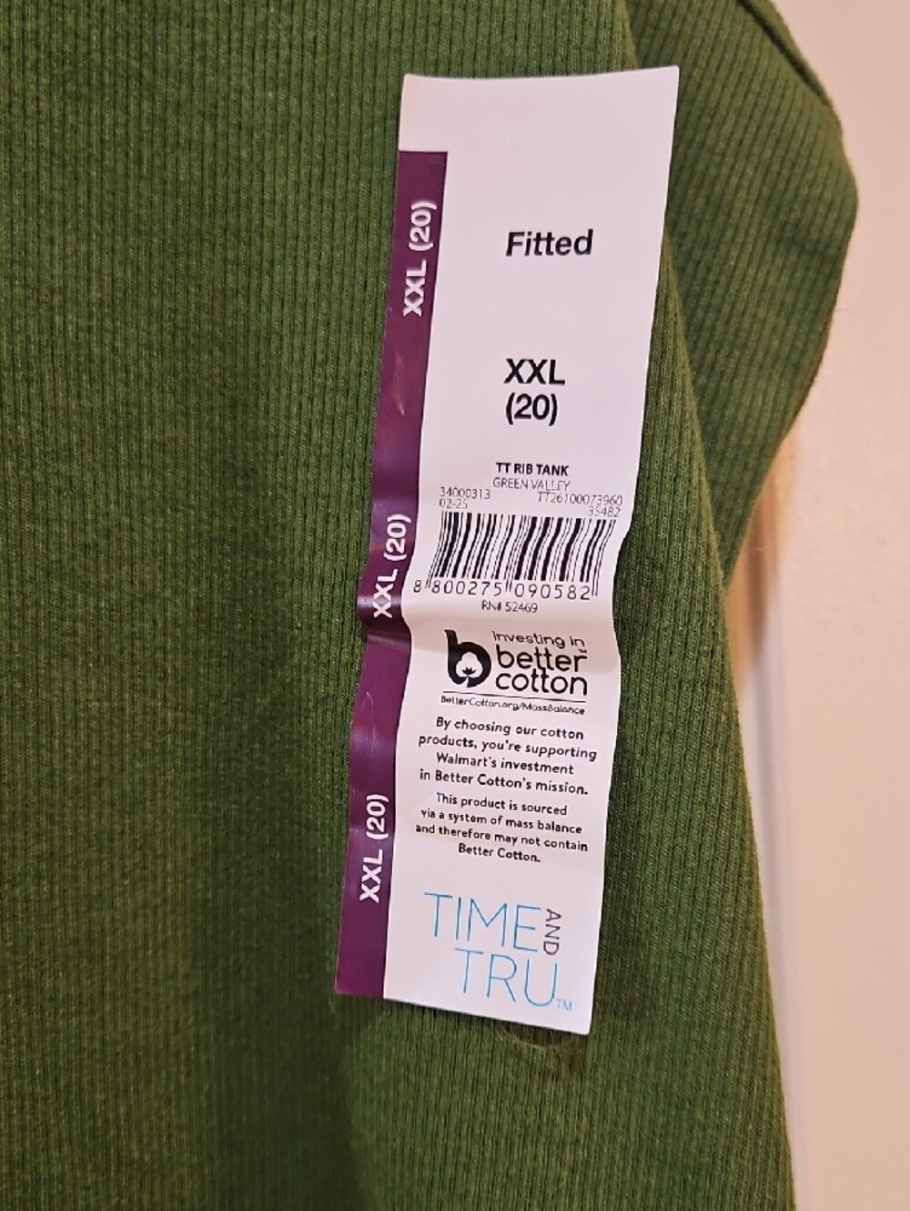 Time and Tru Olive Scoop Neck Tank - Picture 4 of 8